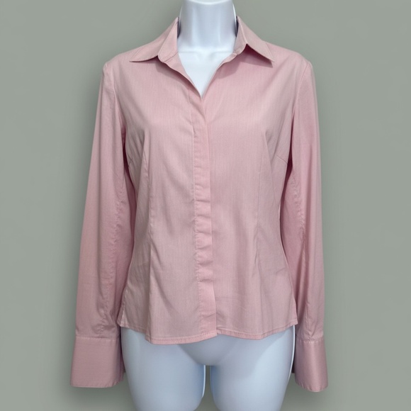 Laundry by Shelli Segal Stretch Blouse Pink Cotton - Picture 1 of 11